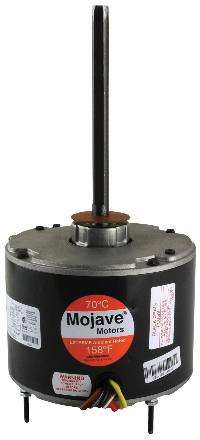 Rheem Condenser Motor - 1/4 HP, 1 Phase, 1 Speed, 208/230V, 1075 RPM - 1860H