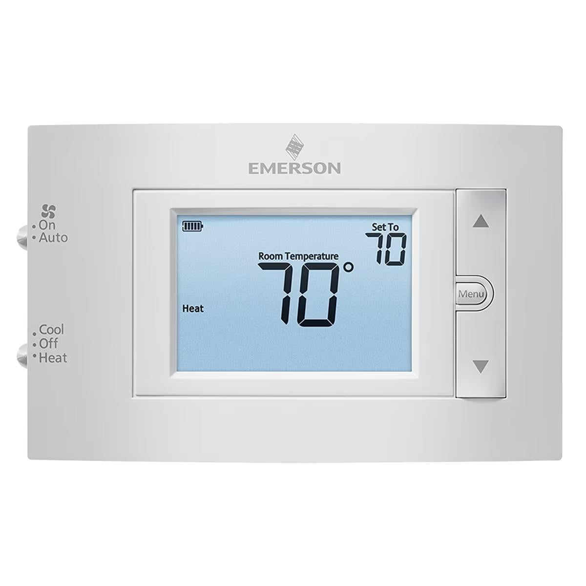 Emerson Thermostat - 1H/1C Conventional, 1H/1C Heat Pump, No Autochangeover, No Programming - 1F83C-11NP