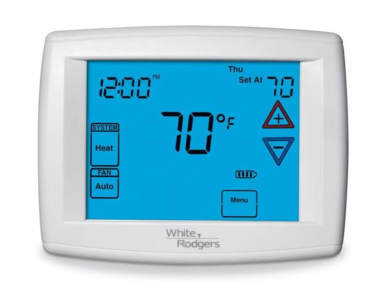 Emerson Thermostat - 2H/2C Conventional, 3H/2C Heat Pump, Autochangeover, 7, 5/1/1 Programming - 1F95-1277