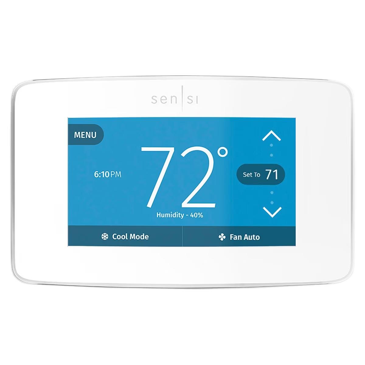 Emerson Thermostat - 2H/2C Conventional, 4H/2C Heat Pump, Autochangeover, 7 Programming - 1F95U-42WF