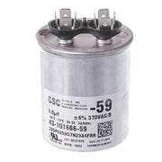 Protech Single Round Capacitor - 5 uF, 370 VAC, 2.120 x 2.625 (max.) in. - 43-101666-59