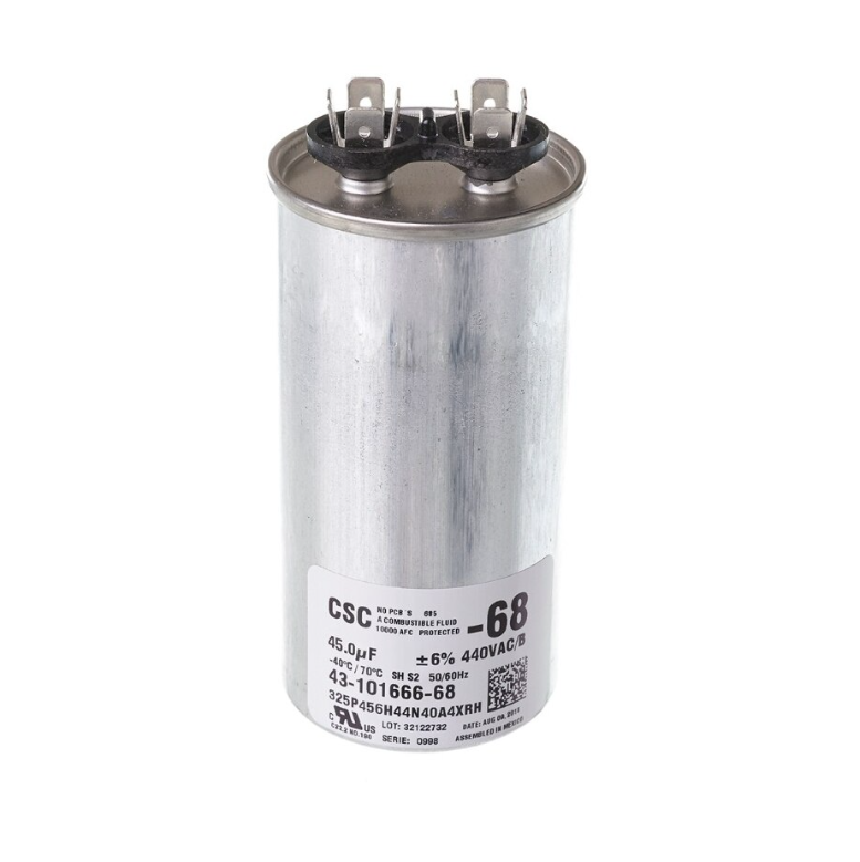 Rheem Capacitor - 45/440 Single Round - 43-101666-68