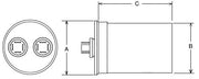 Protech Capacitor - 80/440 Single Round - 43-101666-76