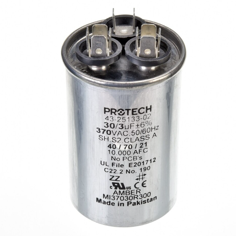 Rheem Capacitor - 30/3/370 Dual Round - 43-25133-02