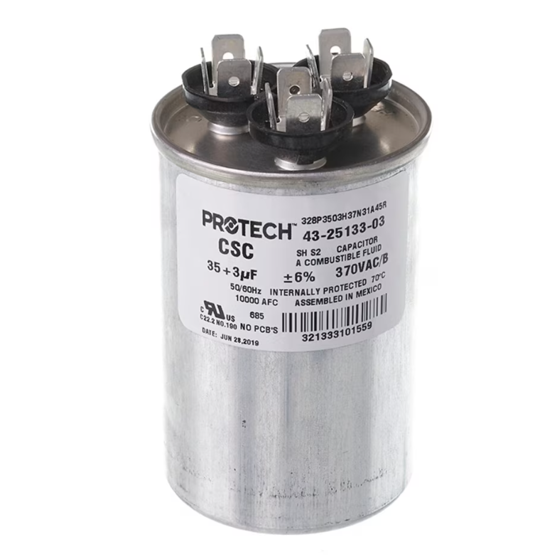 Rheem Capacitor - 35/3/370 Dual Round - 43-25133-03