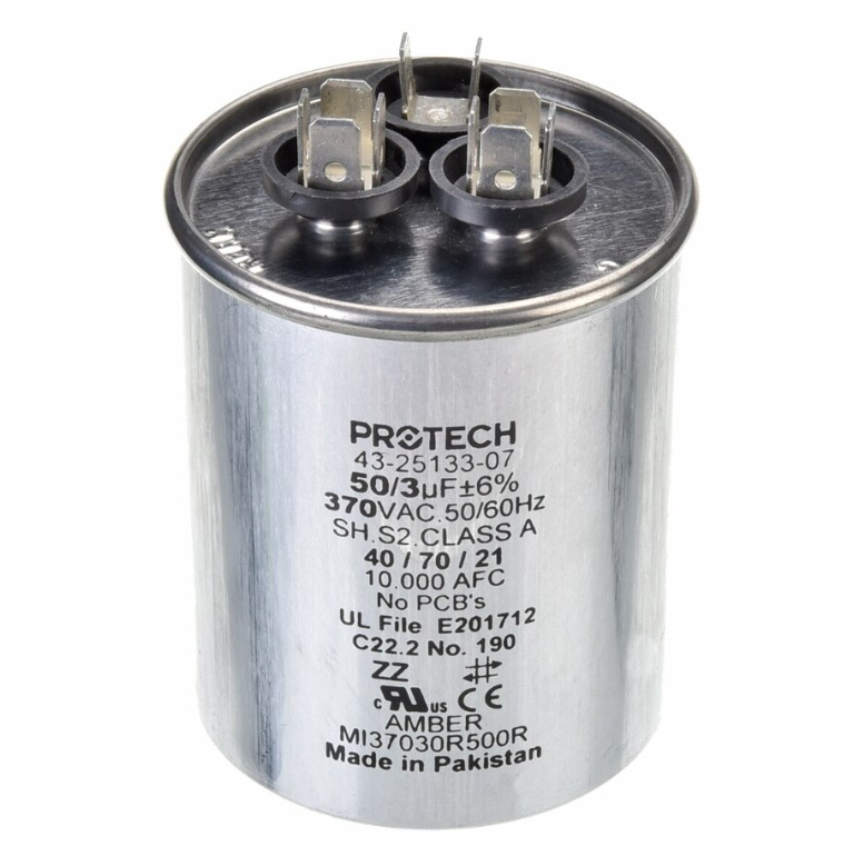 Rheem Capacitor - 50/3/370 Dual Round - 43-25133-07