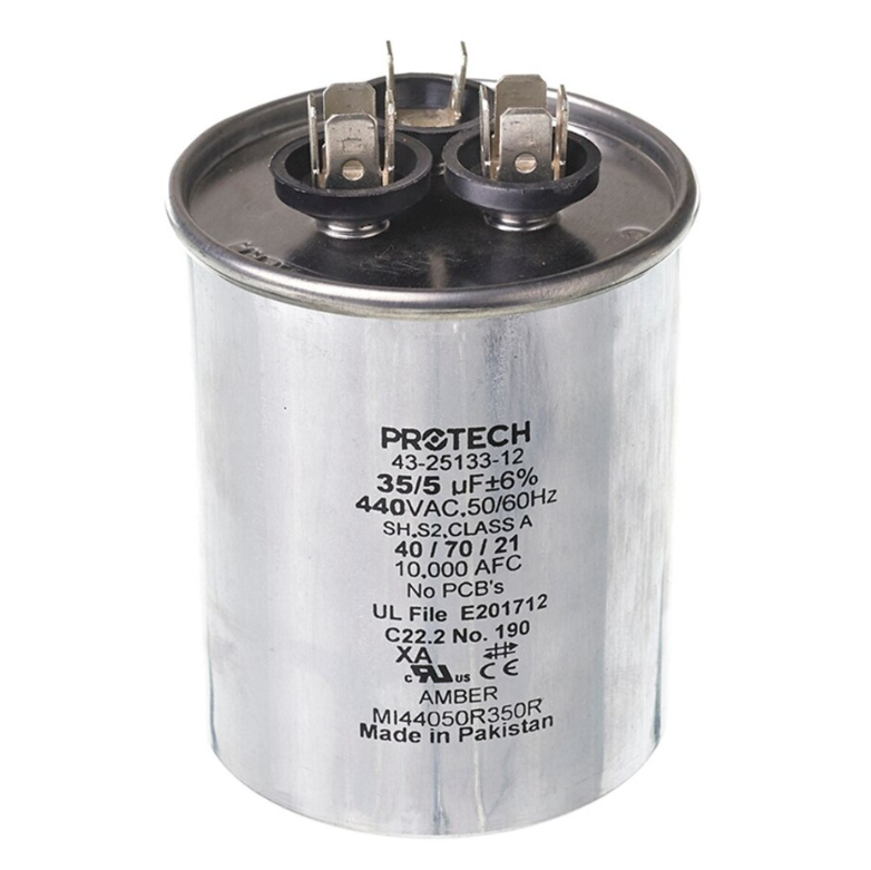 Rheem Capacitor - 35/5/440 Dual Round - 43-25133-12