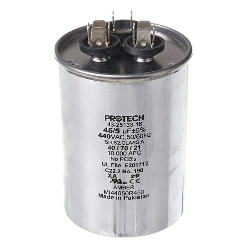 Rheem Capacitor - 45/5/440 Dual Round - 43-25133-16