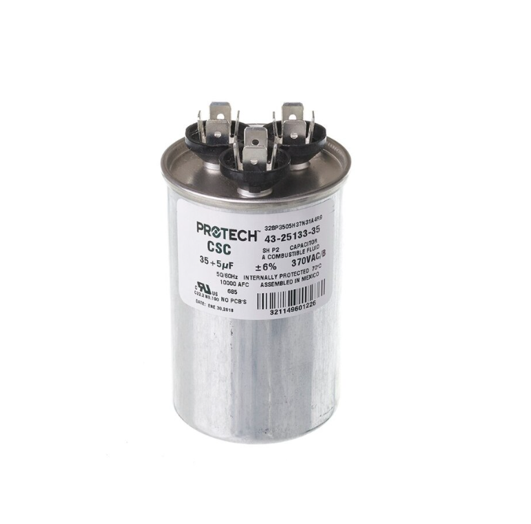 Rheem Capacitor - 35/5/370 Dual Round - 43-25133-35