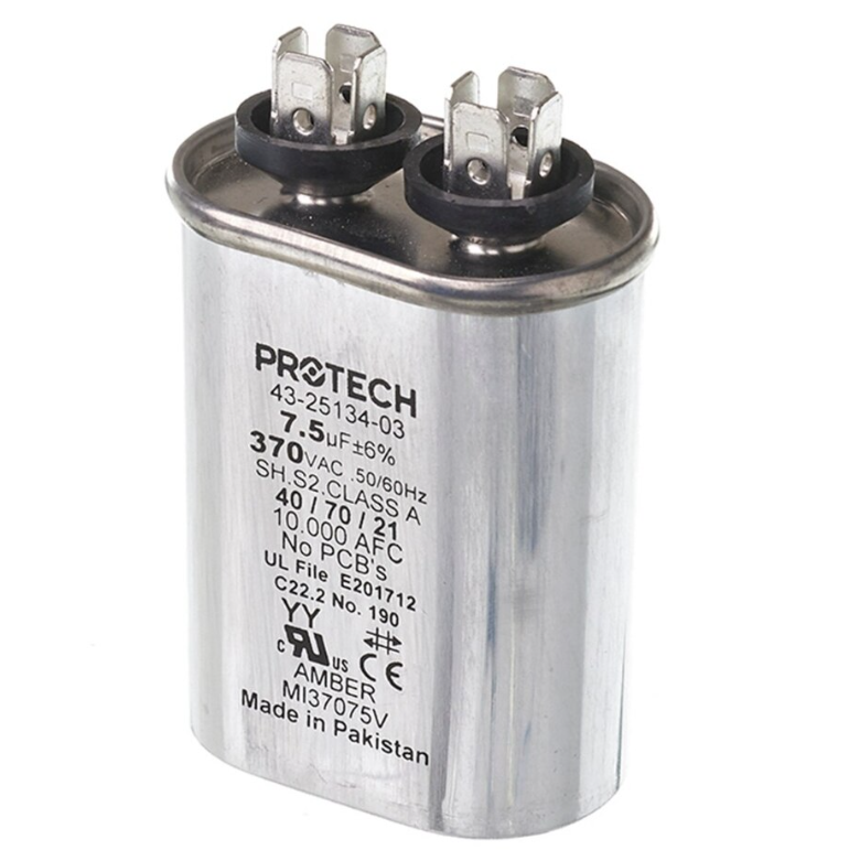 Rheem Capacitor - 7.5/370 Single Oval - 43-25134-03