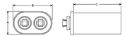 Rheem Capacitor - 15/440 Single Oval - 43-25134-23