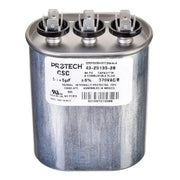 Protech Dual Oval Capacitor - 55/5 uF, 370 VAC, 1.890 x 2.900 x 4.920 (max.) in. - 43-25135-28