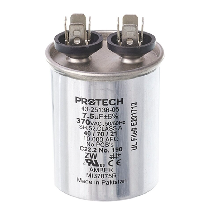 Rheem Capacitor - 7.5/370 Single Round - 43-25136-05