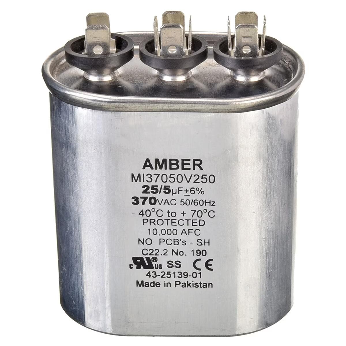 Protech Dual Oval Capacitor - 25/5 uF, 370 VAC - 43-25139-01