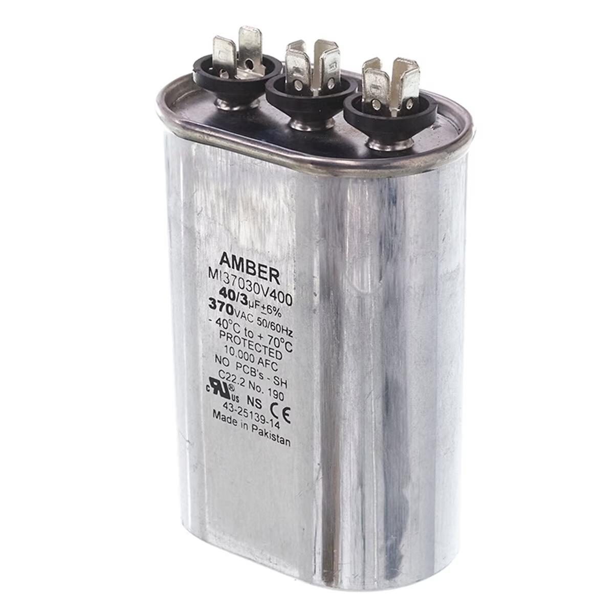 Protech Dual Oval Capacitor - 40/3 uF, 370 VAC - 43-25139-14