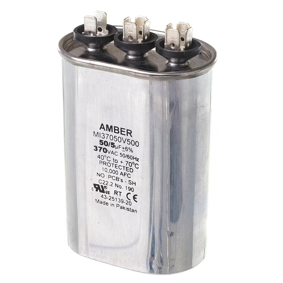 Protech Dual Oval Capacitor - 50/5 uF, 370 VAC - 43-25139-20