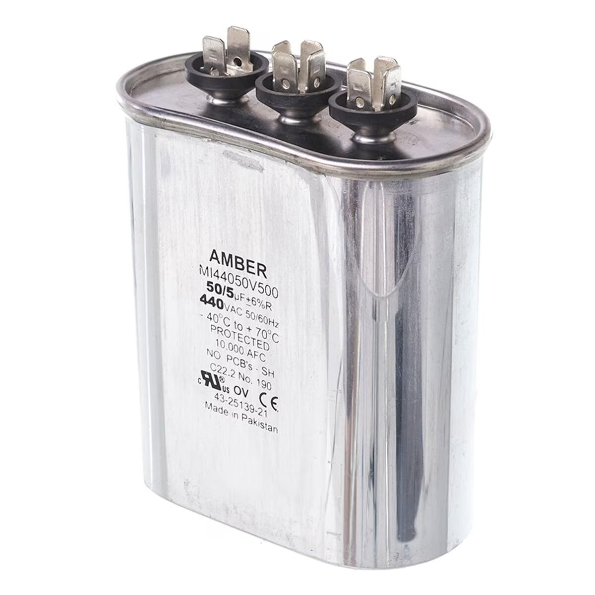 Protech Dual Oval Capacitor - 50/5 uF, 440 VAC - 43-25139-21