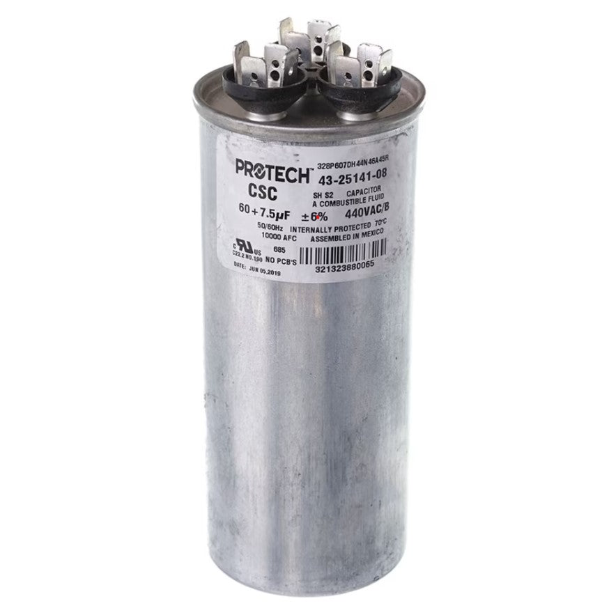 Protech Replacement 60/7.5/440 Dual Round Capacitor