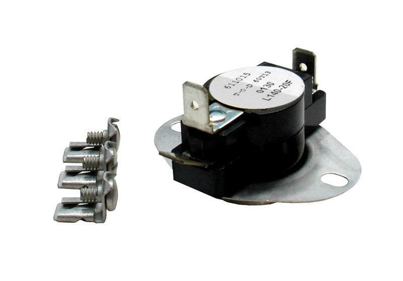 Rheem Limit Switch - Normally Open/Normally Closed, Close at 120F, Open at 140F, Auto Reset, 230VAC - 47-25119-01