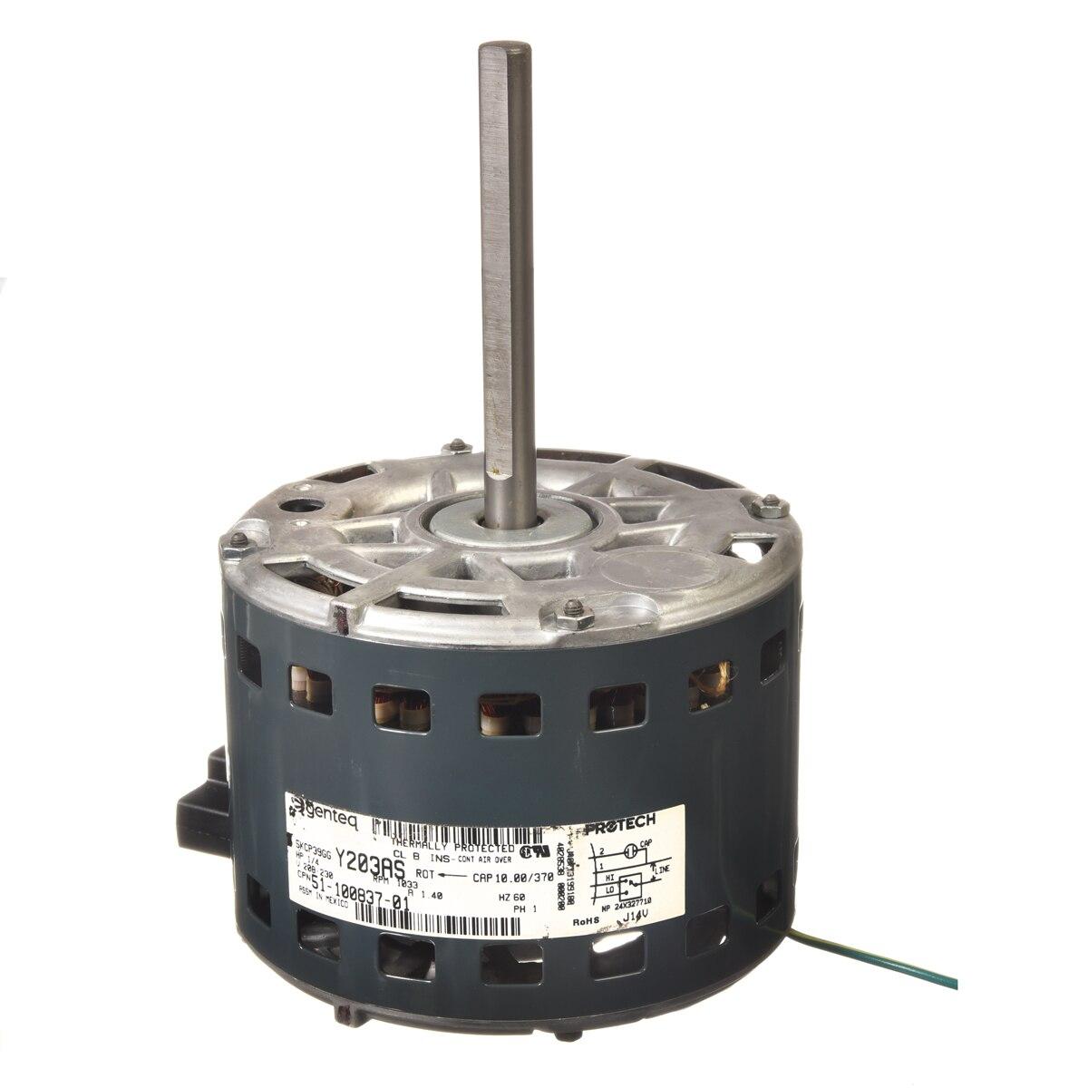 Rheem Blower Motor - 1/4 HP, 1 Phase, 2 Speed, 208/230V, 1075 RPM - 51-100837-01