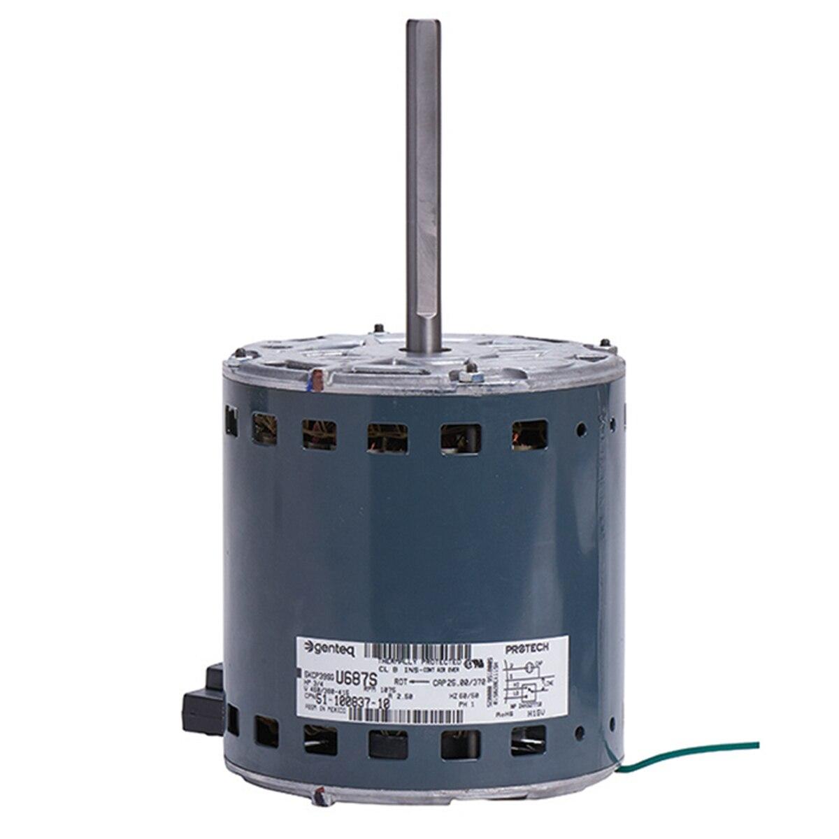 Rheem Blower Motor - 3/4 HP, 1 Phase, 2 Speed, 380-415/460V, 1075 RPM - 51-100837-10