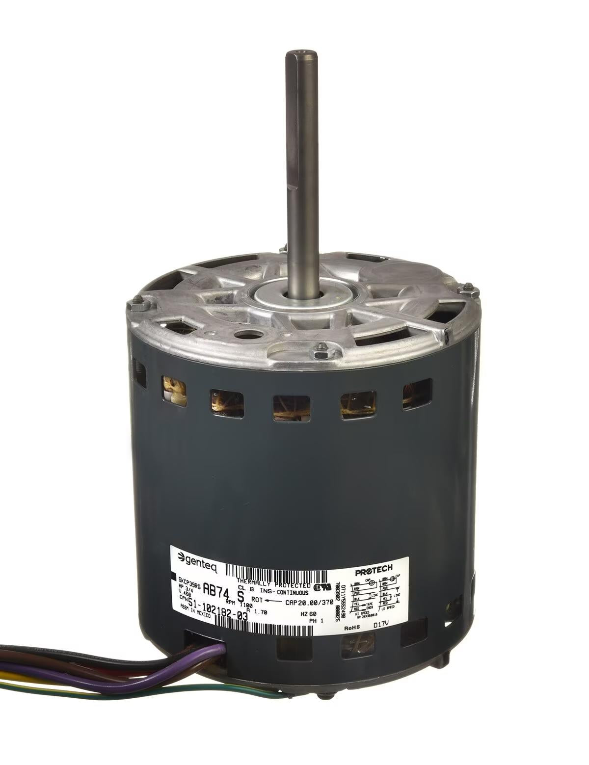 Rheem Condenser Motor - 1/3 HP, 1 Phase, 1 Speed, 460V, 1075 RPM - 51-100998-33