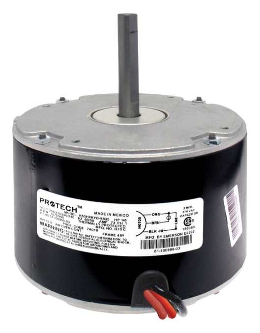 Protech Condenser Motor - 1/6 hp 208-230/1/50-60 (1075 rpm/1 speed) - 51-100999-03