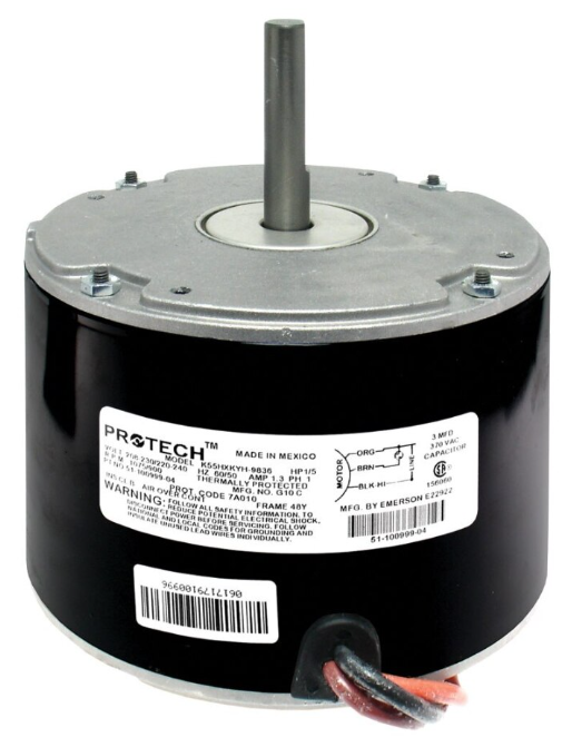 Protech Condenser Motor - 1/5 hp 208-230/1/50-60 (1075 rpm/1 speed) - 51-100999-04