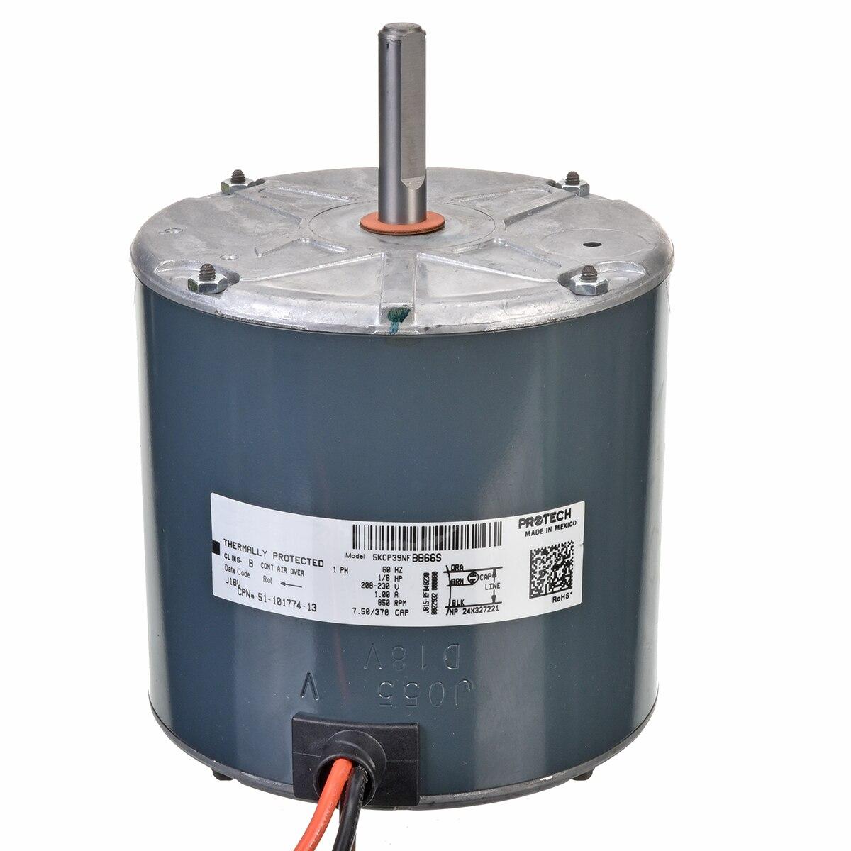 Rheem Condenser Motor - 1/6 HP, 1 Phase, 1 Speed, 208/230V, 825 RPM - 51-101774-13