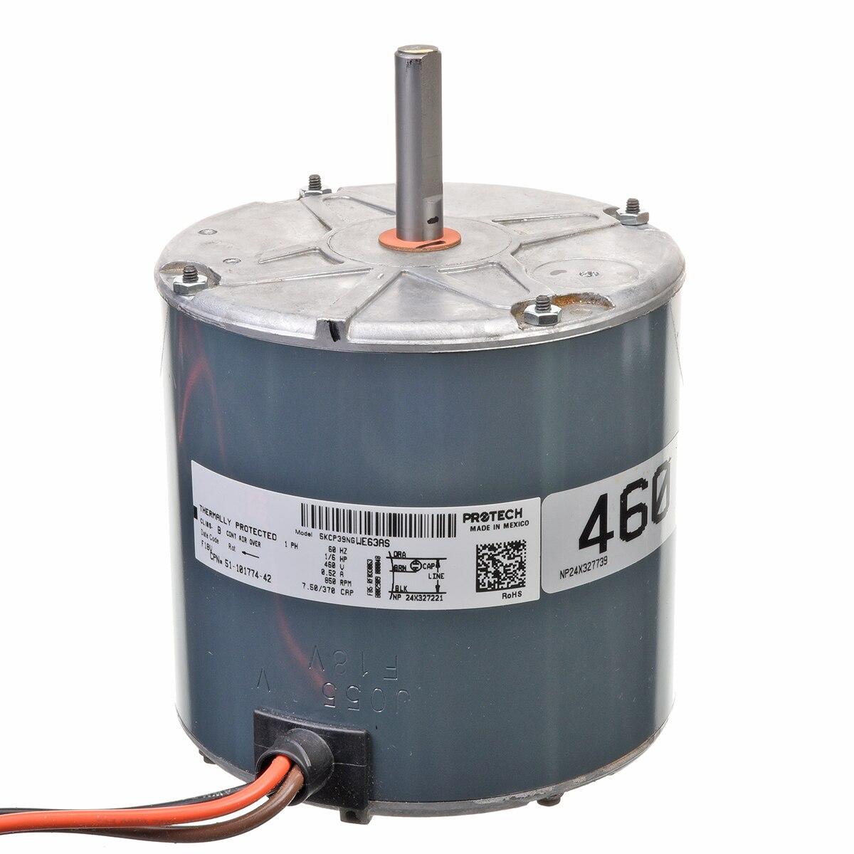 Rheem Condenser Motor - 1/6 HP, 1 Speed, 460V, 825 RPM - 51-101774-42