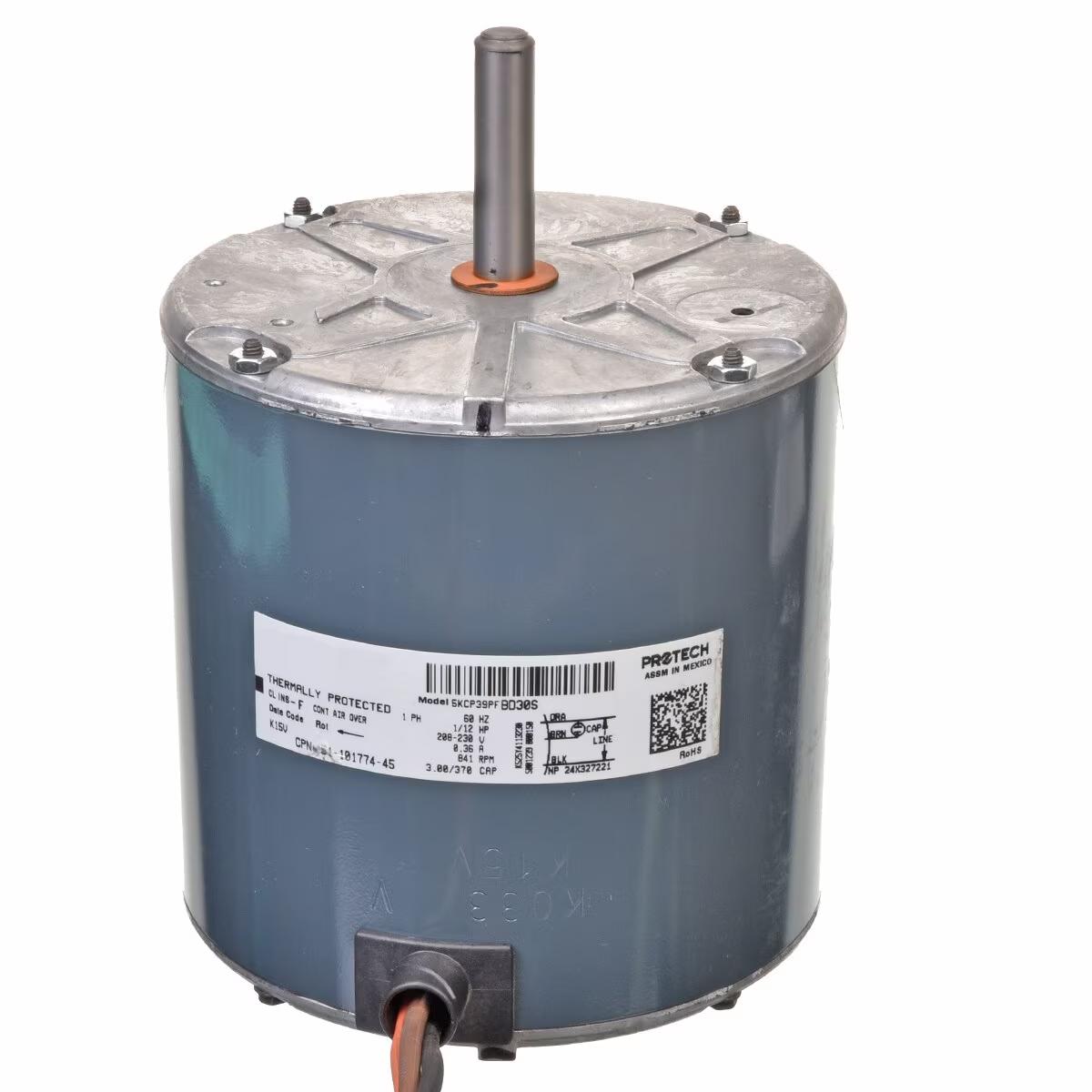 Rheem Condenser Motor - 1/12 HP, 1 Phase, 1 Speed, 208/220/230V, 825 RPM - 51-101774-45
