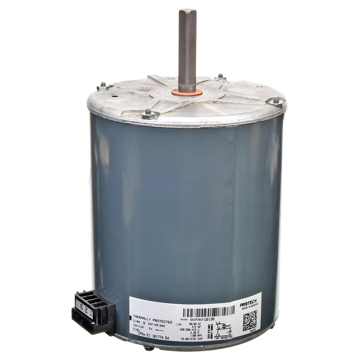 Rheem Condenser Motor - 3/4 HP, 1 Phase, 1 Speed, 380-415/460V, 1075 RPM - 51-101774-54