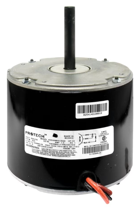 Protech Condenser Motor - 1/3 hp 208-230/1/60 (825 rpm/1 speed) - 51-102500-10