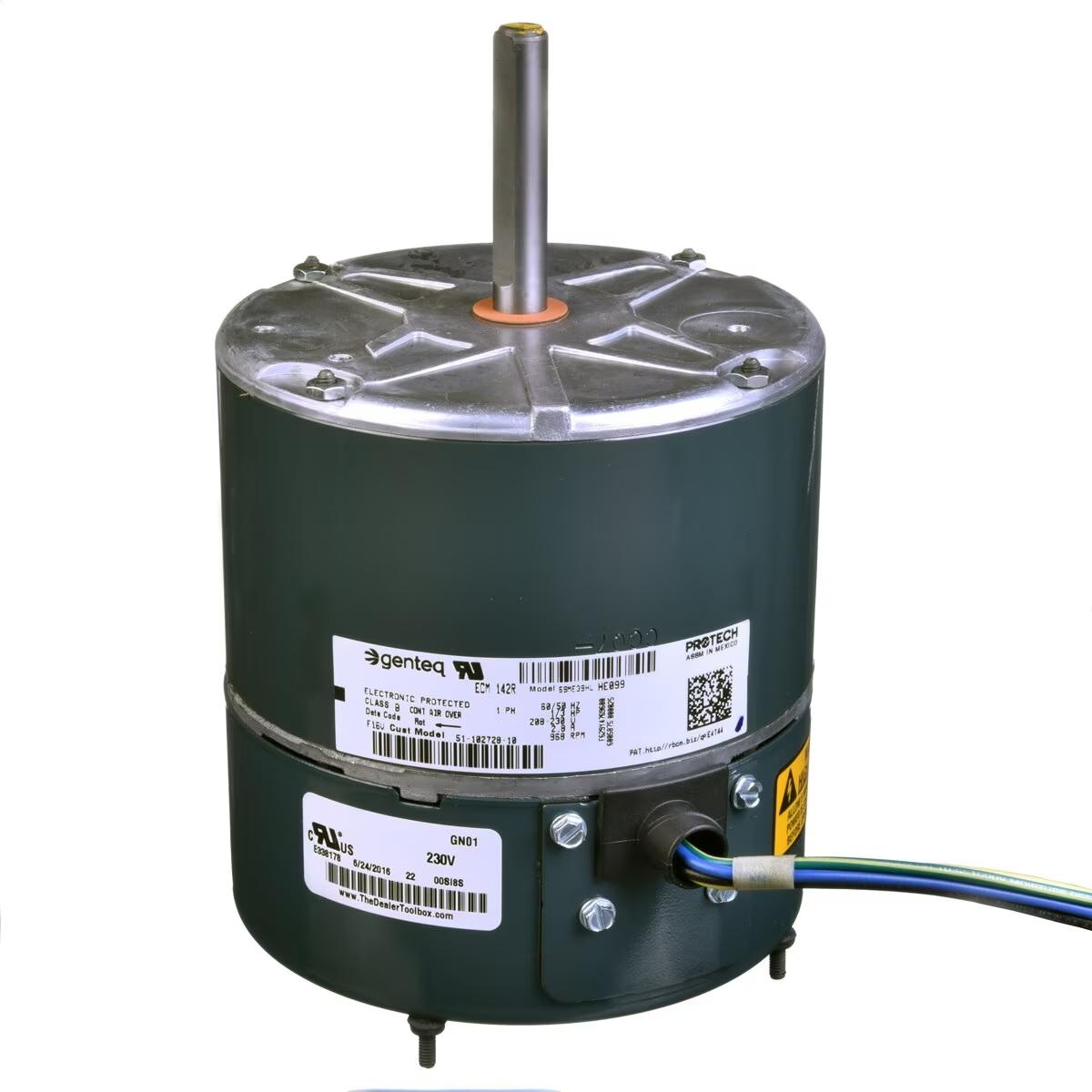 Rheem ECM - Not Programmable Condenser Motor, 1/3 HP, 1 Phase, 208/230V, Variable Speed - 51-102728-10