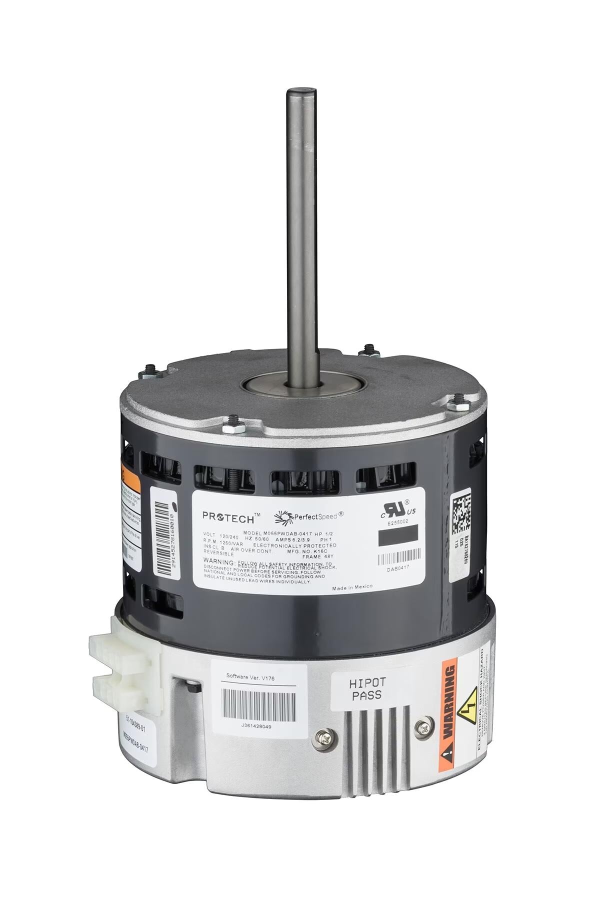 Rheem Blower Motor, 1/2 HP, 1 Phase, 120/230V, Variable Speed - 51-104389-01