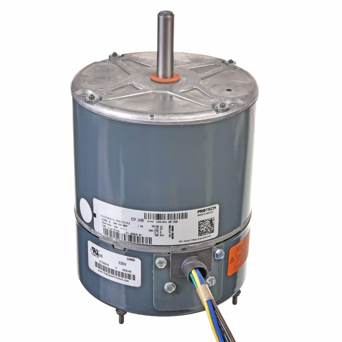 Rheem ECM Condenser Motor, 1/2 HP, 1 Phase, 208/230V, Variable Speed - 51-105035-04