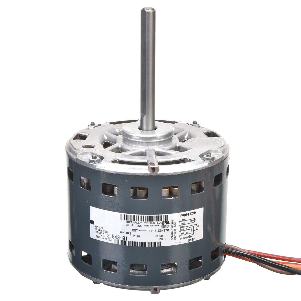Rheem Blower Motor - 1/4 HP, 1 Phase, 2 Speed, 208/230V, 825 RPM - 51-21543-01
