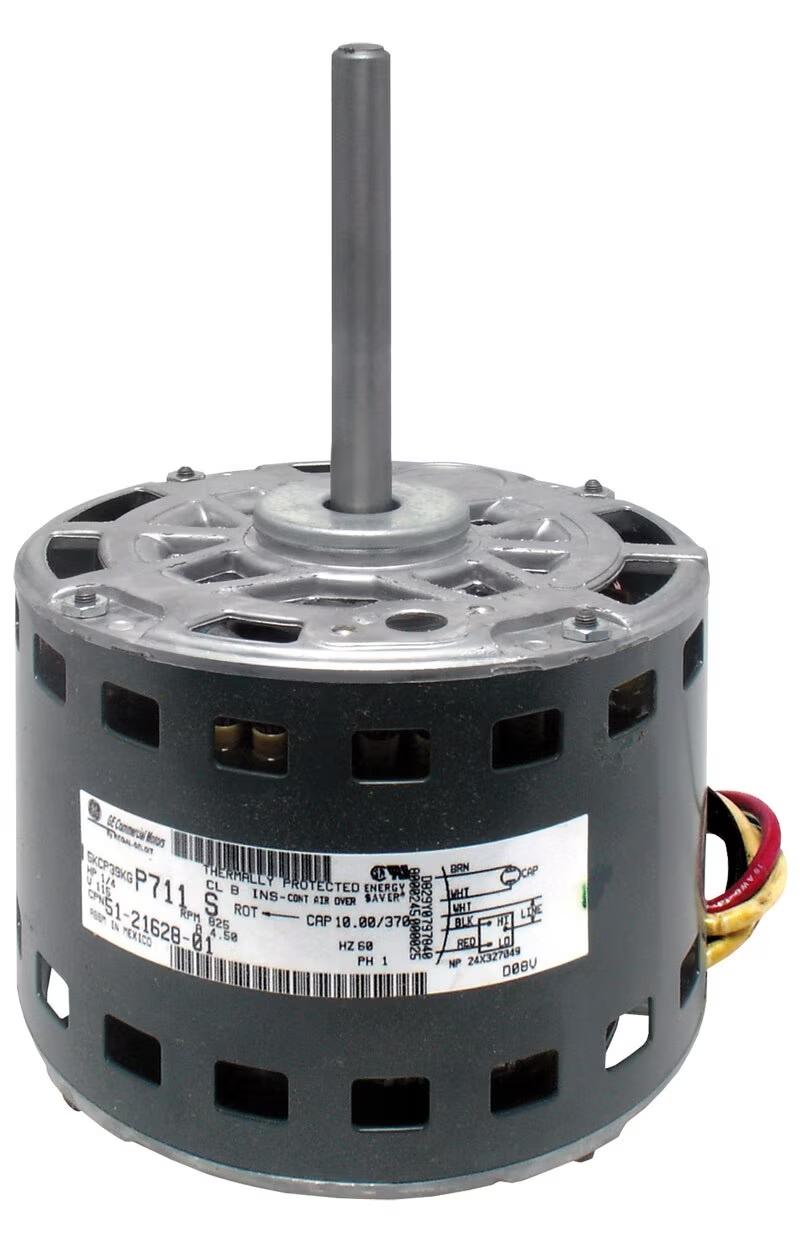 Rheem Blower Motor - 1/4 HP, 1 Phase, 2 Speed, 120V, 825 RPM - 51-21628-01