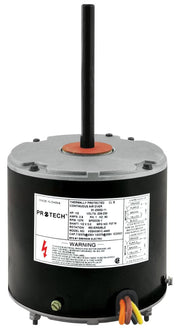 Protech Condenser Motor - 1/2 HP, 1 Phase, 1 Speed, 208/230V, 1075 RPM - 51-23052-11