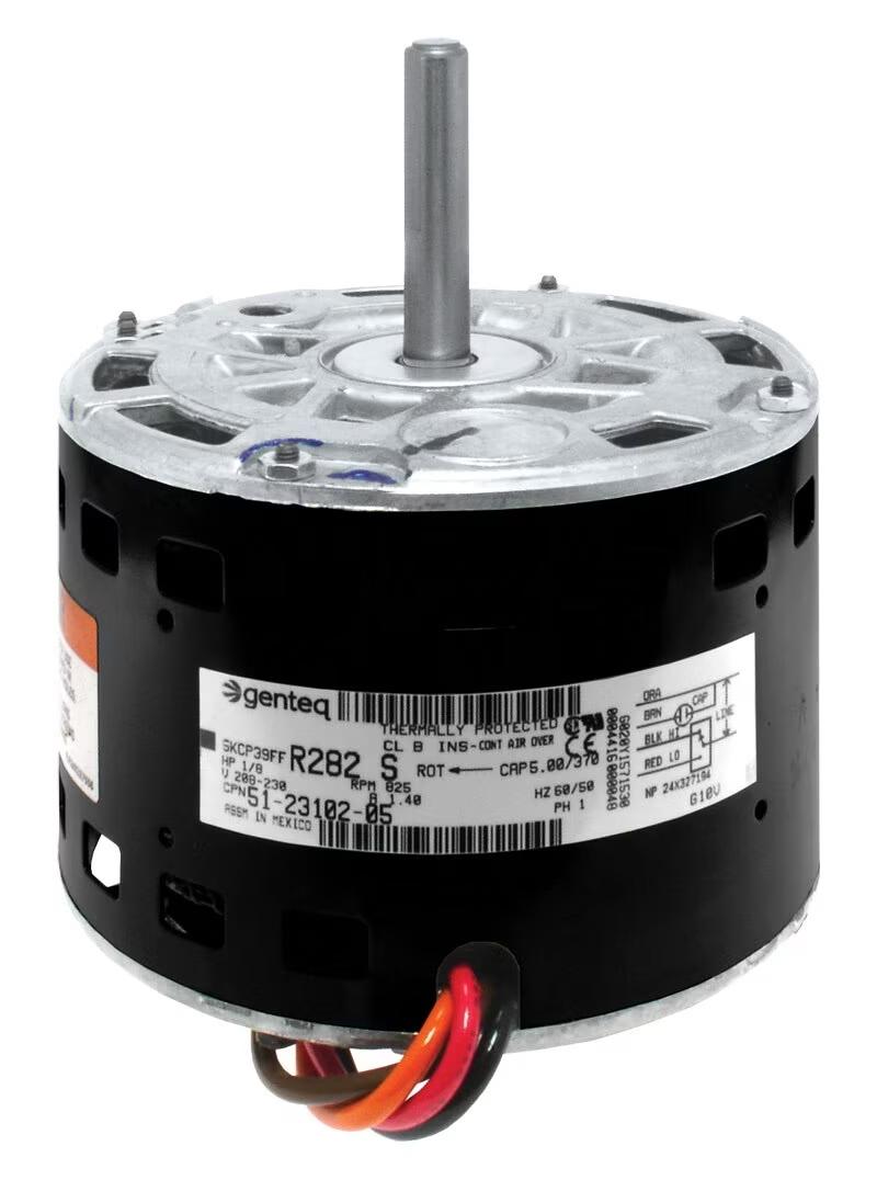 Rheem Blower Motor - 1/8 HP, 1 Phase, 2 Speed, 208/220/230V, 825 RPM - 51-23102-05