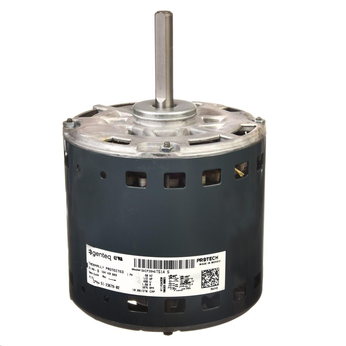 Rheem Blower Motor - 1/2 HP, 1 Phase, 3 Speed, 460V, 1075 RPM - 51-23679-02
