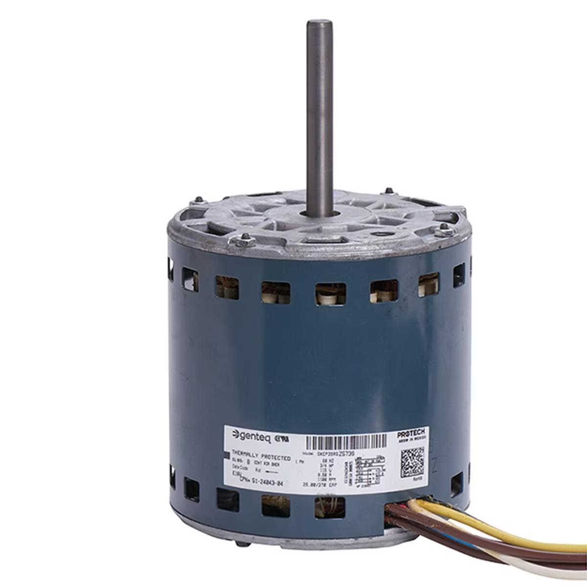 Rheem Blower Motor - 3/4 HP, 1 Phase, 4 Speed, 120V, 1075 RPM - 51-24043-04