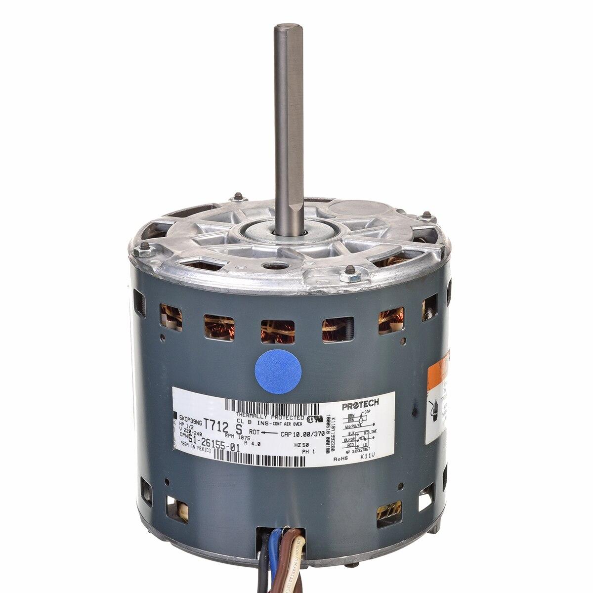 Rheem Blower Motor - 1/2 HP, 1 Phase, 3 Speed, 220V, 900 RPM - 51-26155-01