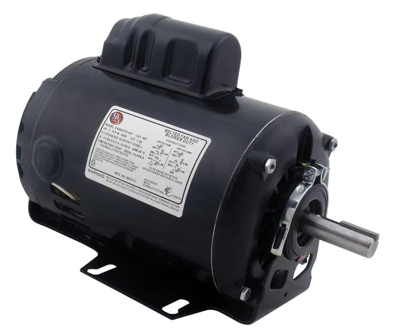 Rheem Blower Motor - 1 HP, 1 Phase, 1 Speed, 230V, 3450 RPM - 51-40638-01