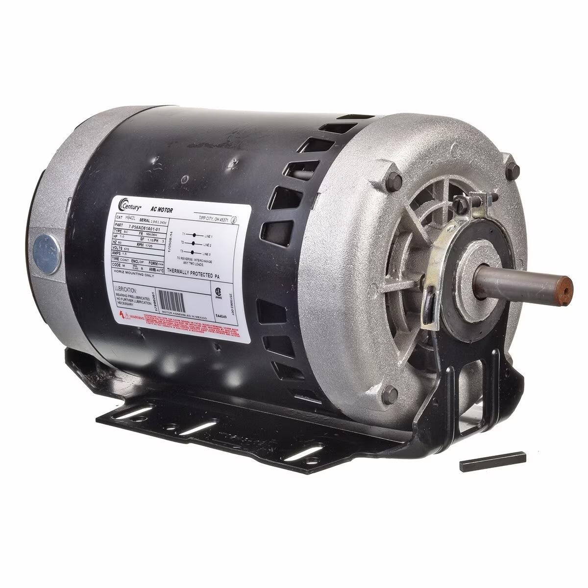 Rheem Blower Motor - 1 HP, 3 Phase, 1 Speed, 575V, 1725 RPM - 51-42177-09