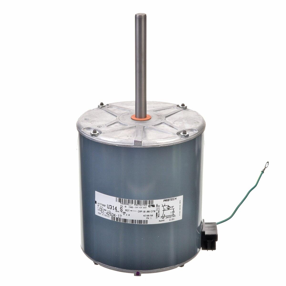 Rheem Condenser Motor - 3/4 HP, 1 Phase, 1 Speed, 380-415/460V, 1075 RPM - 51-42534-17