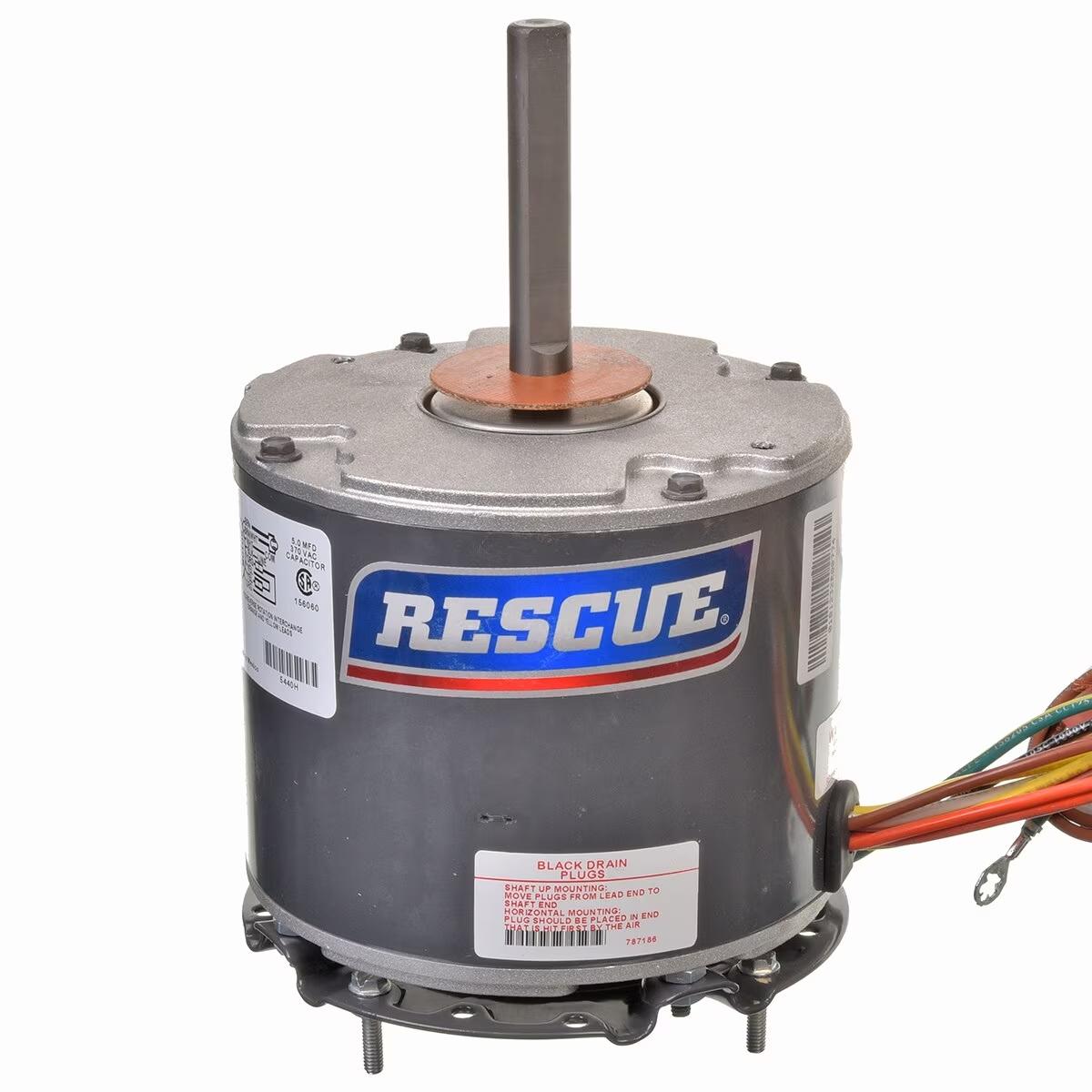 Rheem RESCUE Condenser Motor - 1/8 - 1/12 HP, 1 Phase, 1 Speed, 208/230V, 1075 RPM - 5440H