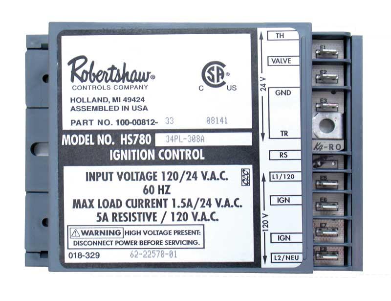 Rheem Ignition Module - Hot Surface Ignition (HSI), Non-Integrated (Separate Flame Sensor) Flame Sensing, Programmable Pre-Purge - 50E47-843