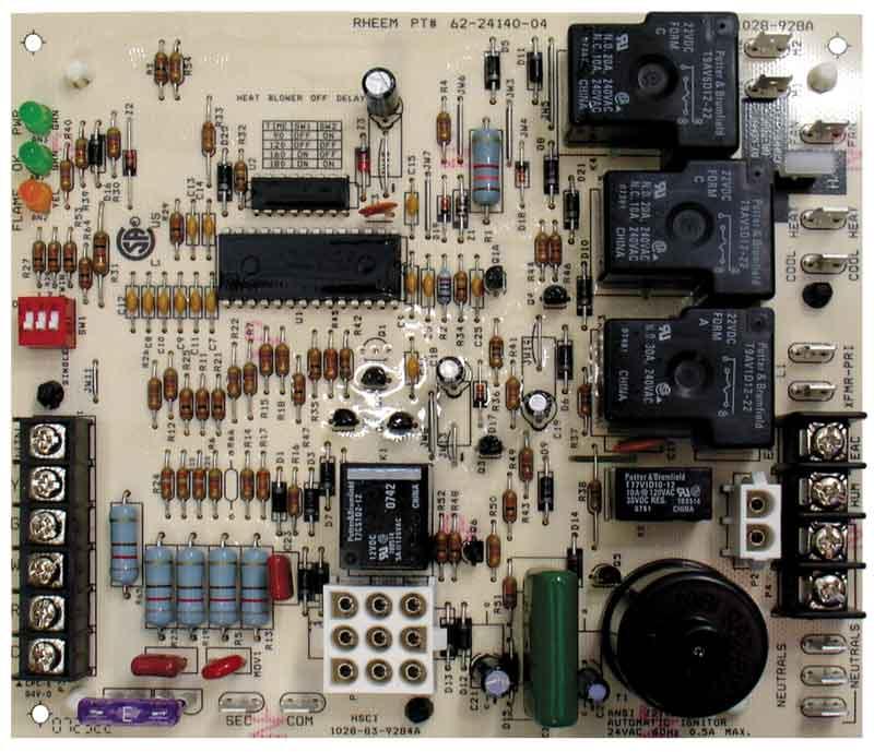 Rheem Ignition Module - Hot Surface Ignition (HSI), Integrated (Through Ignitor) Flame Sensing, 34-Second Pre-Purge - 62-22578-01