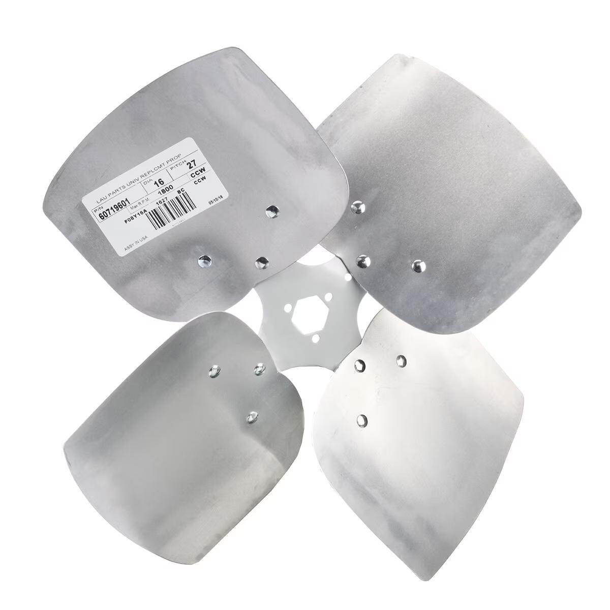 Rheem CCW Fan Blades - 16 in., 4 blades, 27-degree pitch - 70-25123-07